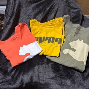 EUC Puma Mens XL Graphic T-Shirts - Red, Yellow, Green. 3 for $25!!